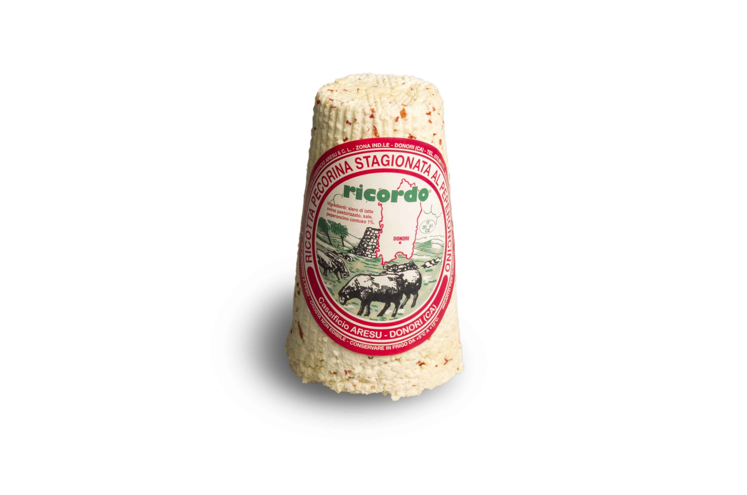 Cono Ricotta Ricordo stagionata Ricordo al Peperoncino Aresu
